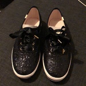 Kate Spade x Keds Black Sparkly Sneakers